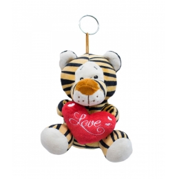 Chaveiro Tigre CoraÃ§Ã£o Love 15cm - PelÃºcia