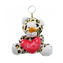 Chaveiro OnÃ§a CoraÃ§Ã£o Love 15cm - PelÃºcia