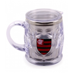 Caneca TÃ©rmica Com Tampa 500ml - Flamengo