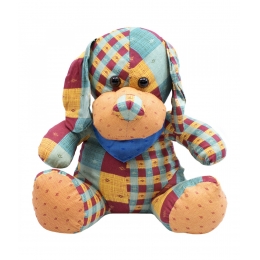 Cachorro Laranja De Pano Sentado LaÃ§o PescoÃ§o 22cm - PelÃºcia