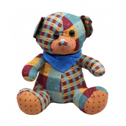 Urso Laranja De Pano Sentado LaÃ§o PescoÃ§o 30cm - PelÃºcia