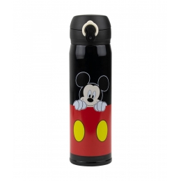 Garrafa TÃ©rmica Preta Mickey 400ml - Disney