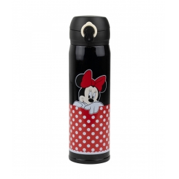 Garrafa TÃ©rmica Preta Minnie 400ml - Disney