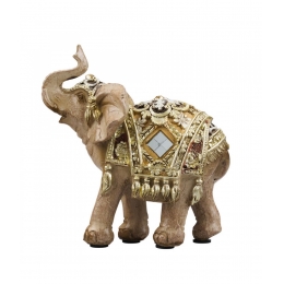 Elefante Tromba Levantada 11cm - Resina Animais
