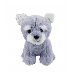 Cachorro Schnauzer Cinza 25cm - PelÃºcia