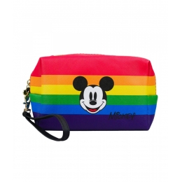 Necessaire Retangular Mickey Arco-Ãris 11x7x17cm - Disney