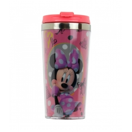 Copo TÃ©rmico Minnie Tampa Rosa 450ml - Disney