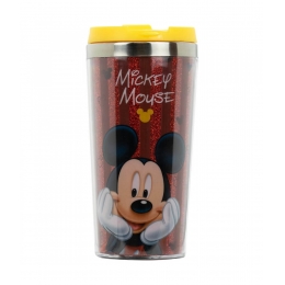 Copo TÃ©rmico Mickey Tampa Amarela 450ml - Disney