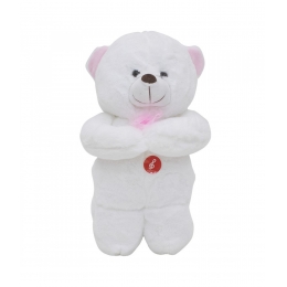 Urso LaÃ§o Rosa Rezando Pai Nosso 28cm - PelÃºcia