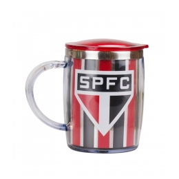 Caneca TÃ©rmica Com Tampa 450ml - SPFC