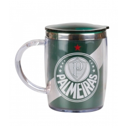 Caneca TÃ©rmica Com Tampa 450ml - Palmeiras