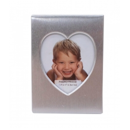 Mini Porta Retrato Coração AlumÃÂnio 1 foto 4.8x6.5cm
