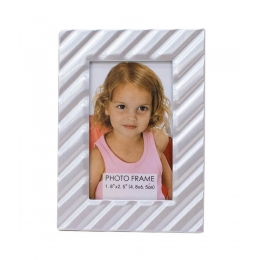 Mini Porta Retrato AlumÃnio Relevo Diagonal 1 foto 4.8x6.5cm