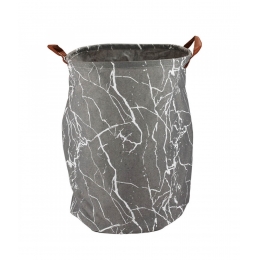 Porta Objetos Cesto Roupas Cinza 44x37cm