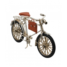 Bicicleta Prateada 12x23.5x7cm Estilo RetrÃ´ - Vintage