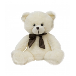Urso Branco Com LaÃ§o 35cm - PelÃºcia