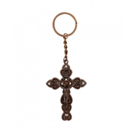 Chaveiro Crucifixo Bronzeado 13cm