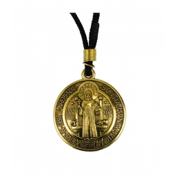 Colar Dourada MedalhÃ£o SÃ£o Bento 3.5cm