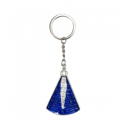  Chaveiro Nossa Senhora Aparecida Prateada 6cm