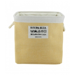 Porta Treco Quadrado Bege 31x34x34cm