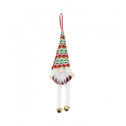 Papai Noel PÃ©s Sinos 35cm Modelo D - Enfeite Natalino