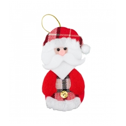 Papai Noel BotÃ£o Dourado Pendurar 14cm - Enfeite Natalino