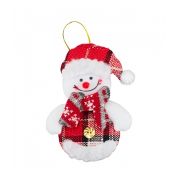 Boneco Neve BotÃ£o Dourado Pendurar 13cm - Enfeite Natalino