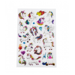 Cartela Adesivos UnicÃ³rnios Modelo A