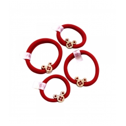 Jg De ElÃ¡sticos Vermelho Para Cabelo Minnie - Disney