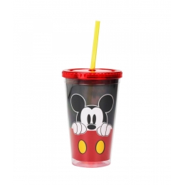    Copo Com Canudo Mickey 450ml - Disney