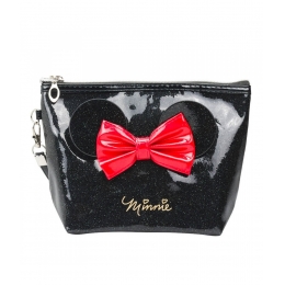 Necessaire Preto LaÃ§o Orelhas Minnie 15x7x22cm - Disney