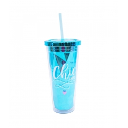 Copo Azul Chic Sempre 650ml - Projeto Kiwi