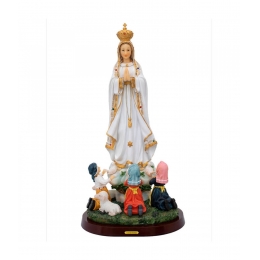 Nossa Senhora De FÃ¡tima Com 3 Pastores 63cm - Enfeite Resina