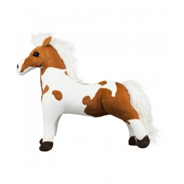 Cavalo Marrom Branco Realista 47cm - PelÃºcia