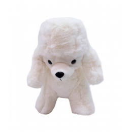 Cachorro Poodle Branco 25cm - PelÃºcia