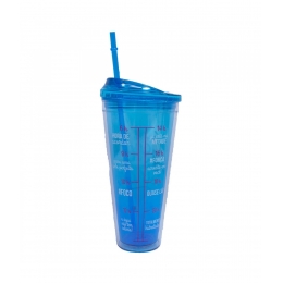 Copo Azul Com Canudo 950Ml - 