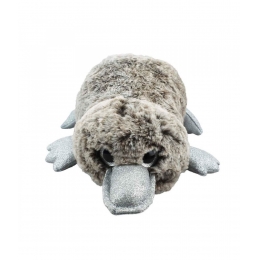 Ornitorrinco de PelÃºcia Cinza Escuro Deitado