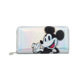 Carteira Retangular Prateado Mickey