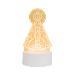 LuminÃ¡ria Placa Nossa Senhora Aparecida Luz Laranja