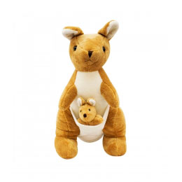 Canguru Marrom de Pelúcia Mãe e Filho 63CM