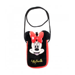 Bolsa Porta Celular Preta Minnie Disney
