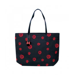 Bolsa Preta Detalhes Vermelhas Minnie - Disney