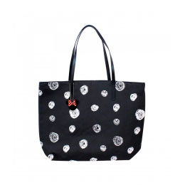 Bolsa Preta Detalhes branco Minnie - Disney