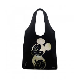 Bolsa Preta com Mickey em Dourado