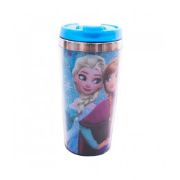 Copo Térmico Anna e Elsa Frozen  azul 450ml Disney