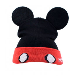 Gorro Preto e Vermelha com orelhas Mickey.