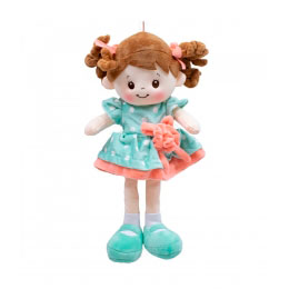 Boneca Vestido Verde Claro  38cm