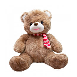Urso Marrom Laço 48cm 