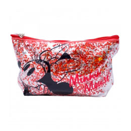 Necessaire Glitter Vermelho Minnie Disney