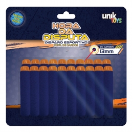 Refil De Dardos 13mm Hora Da Disputa Com 20 Dardos Unik Toys